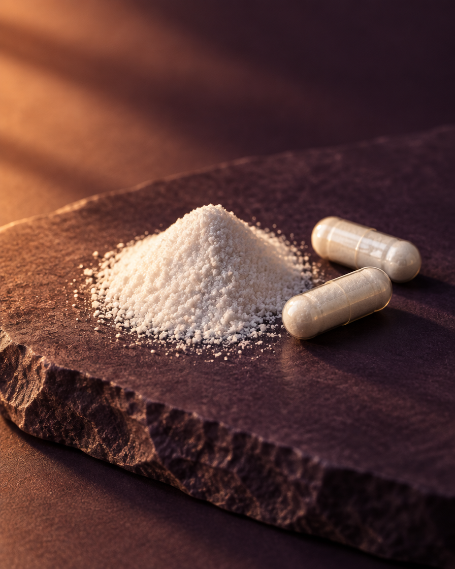 Magnesium glycinate powder and capsules